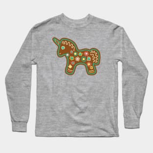 Cute Gingerbread Unicorn Long Sleeve T-Shirt